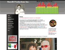 Tablet Screenshot of marelliproductions.com